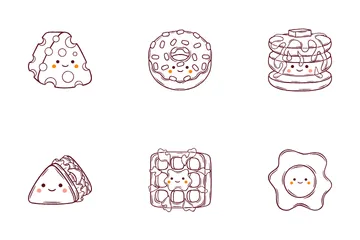 Kawaii Breakfast Icon Pack