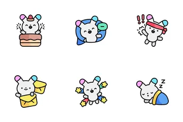 Kawaii-Häschen Symbolpack