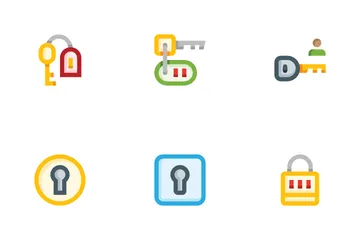 Keys And Lock Icon Pack
