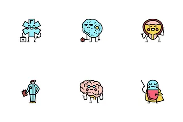 Kid Doctor Disease Treatment Icon Pack