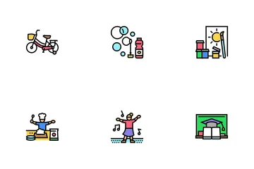 Kid Leisure Child Fun Happy Icon Pack