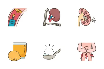Kidney Stones Disease Icon Pack
