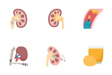 Kidney Stones Disease Icon Pack