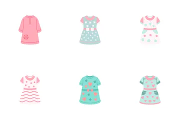 Kids Clothes Collection Icon Pack