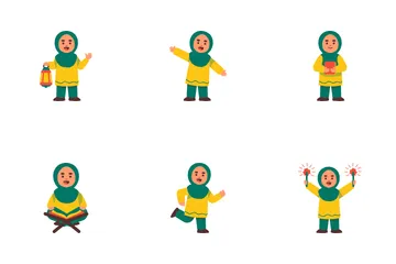 Kids Islamic Character Icon Pack