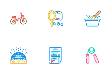 Kind Freizeit Glücklich Spaß Symbolpack