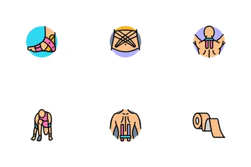 Kinesio Taping Kinesiology Icon Pack