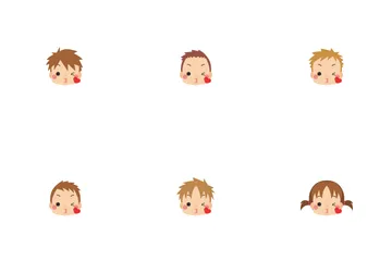 Kissing Kids Icon Pack