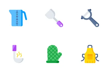 Kitchen And Home Utensils Icon Pack