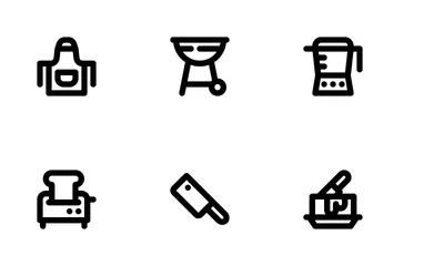 Kitchen And Tableware Icon Pack