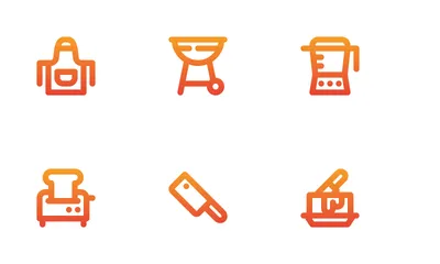 Kitchen And Tableware Icon Pack