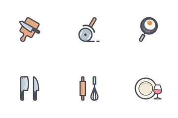 Kitchen And Utensil Icon Pack