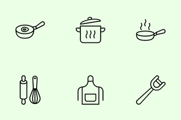 Kitchen And Utensils Icon Pack