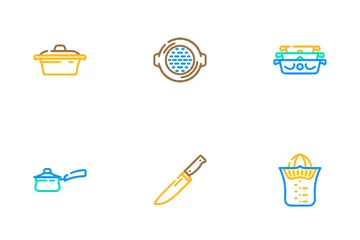 Kitchen Cooking Cookware Utensil Icon Pack