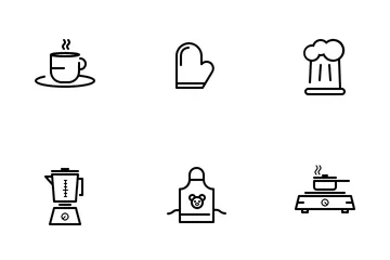 Kitchen Equipment (Line) Icon Pack