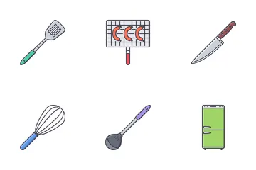 Kitchen Filled Outline Icon Pack
