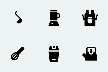 Kitchen Glyph Icon Pack