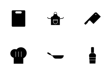 Kitchen Glyph Icon Pack