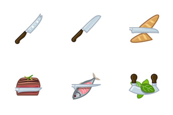 Kitchen Knifes & Cutting Icon Pack