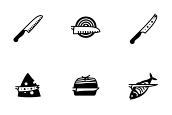 Kitchen Knifes (glyph) Icon Pack