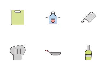 Kitchen Line Fill Icon Pack