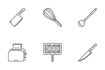 Kitchen Outline Icon Pack