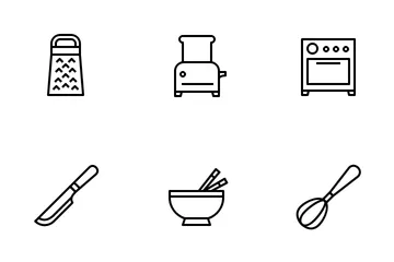 Kitchen Outline Icon Pack