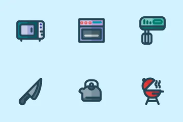 Kitchen Tools (Filled Line) Icon Pack