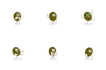 Kiwi duveteux et fruité Pack d'Icônes