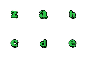 Kleines Alphabet Symbolpack