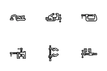 Klemmschraubstock-Griffwerkzeug aus Metall Symbolpack