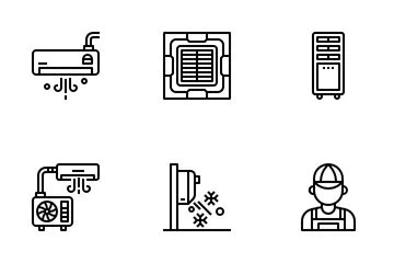 Klimaanlage Symbolpack