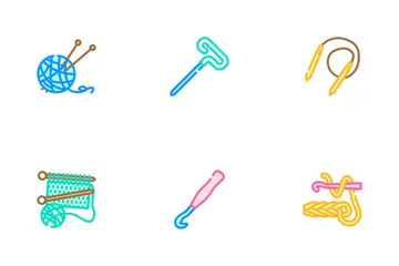 Knitting Wool Textile Knit Icon Pack