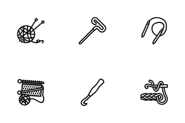 Knitting Wool Textile Knit Icon Pack