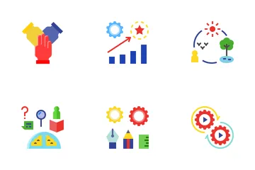 Knowledge Management Flat Icon Pack