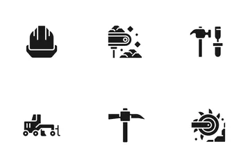 Kohle abbauen Symbolpack