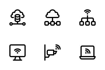 Konnektivität und Netzwerk Symbolpack