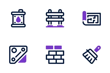 Konstruktion und Werkzeug Symbolpack