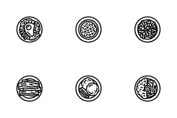 Korean Cuisine Food Meal Icon Pack