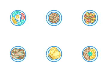 Korean Cuisine Food Meal Icon Pack