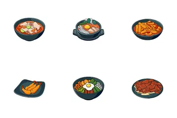 Koreanisches Essen Icon Pack