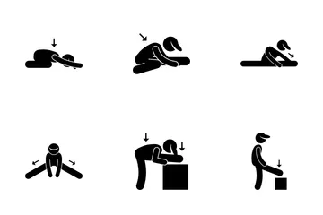 Körperaufwärmung Symbolpack