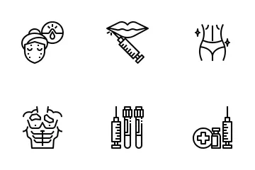 Kosmetische Chirurgie Symbolpack