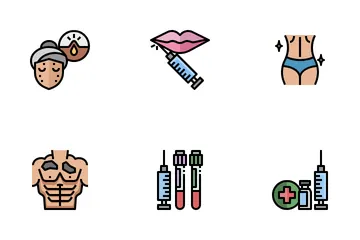 Kosmetische Chirurgie Symbolpack