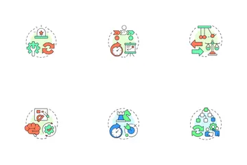Kotter Eight Step Change Model Icon Pack