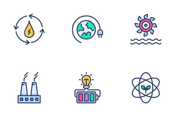 Kraft und Energie Symbolpack