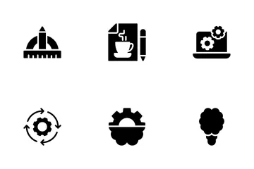 Kreativer Vorgang Icon Pack