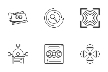 Kreative Prozesslinie Symbolpack