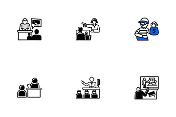 Kriminalität und Sicherheit Teil 5 Symbolpack