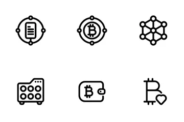 Kryptowährung und Mining Symbolpack